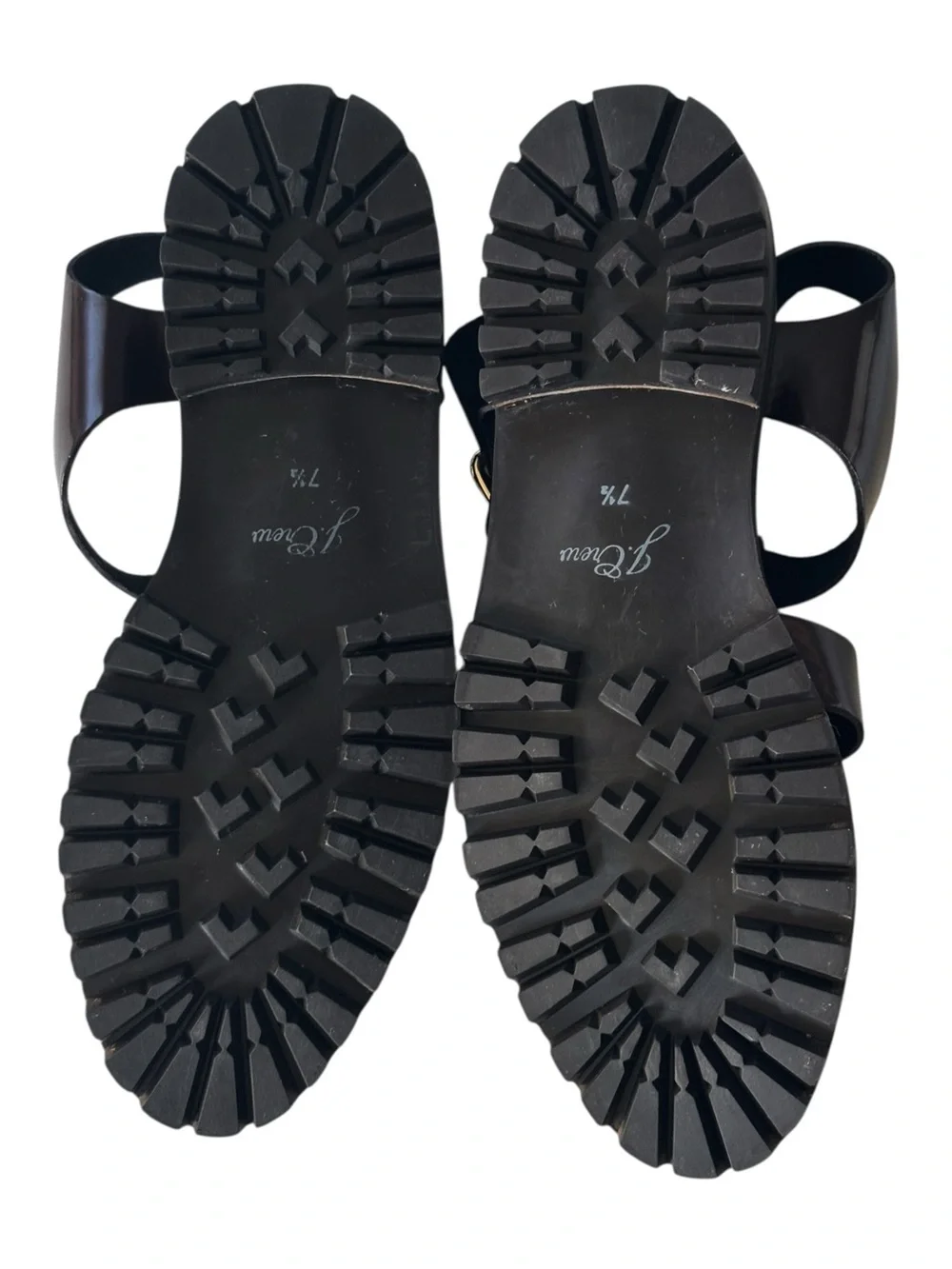 J. Crew Fisherman lug-sole sandals in Rich Hickory with gold toned buck|e | 7.5